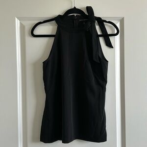 Banana republic halter style black tank with bow. Size 0.
